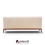 jens risom for knoll mid century walnut settee sofa