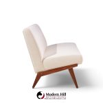 jens risom for knoll mid century walnut settee sofa