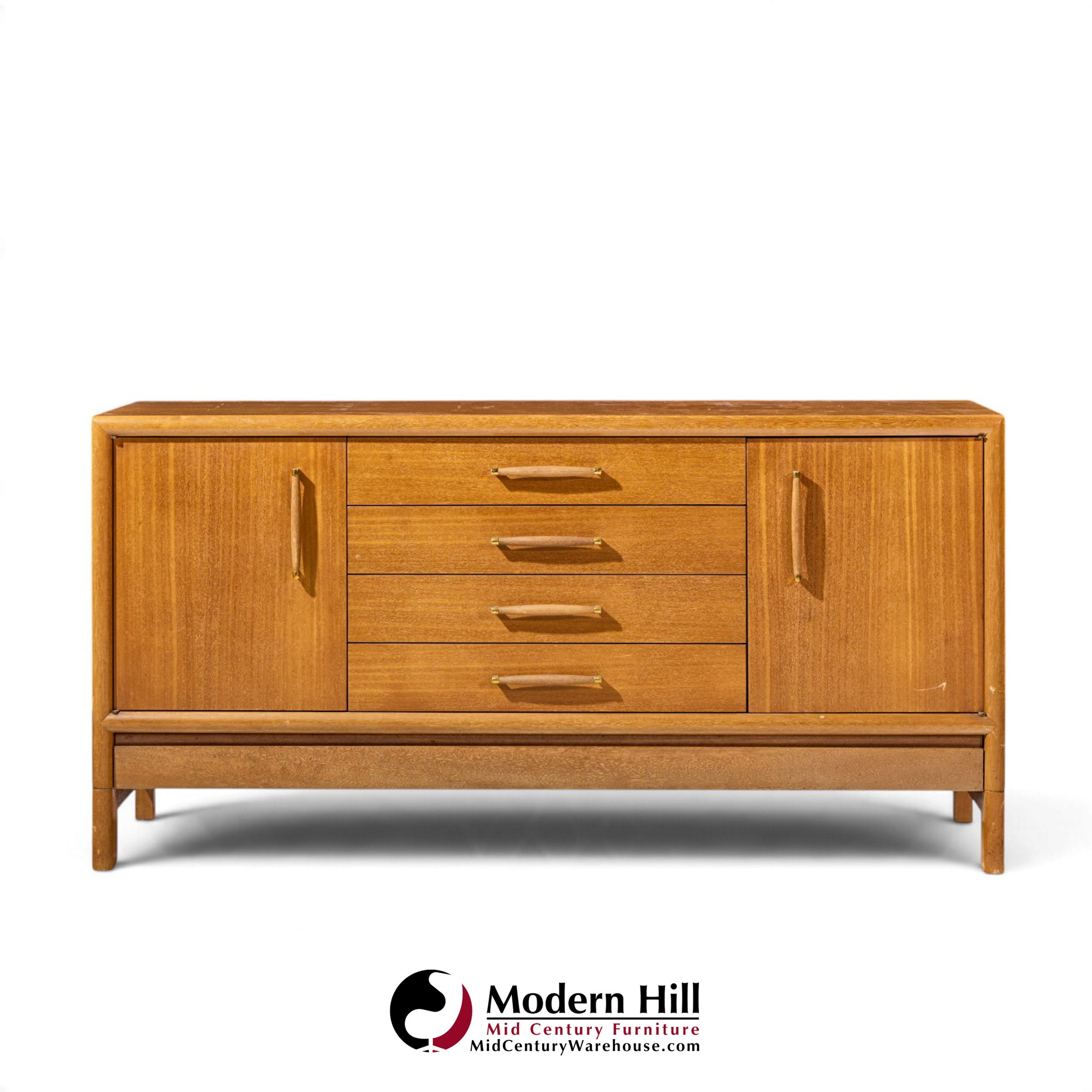 john keal for brown saltman mid century bleached mahogany credenza