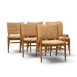 john keal for brown saltman mid century bleached mahogany dining chairs - set of 6