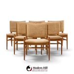 john keal for brown saltman mid century bleached mahogany dining chairs - set of 6