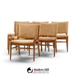 john keal for brown saltman mid century bleached mahogany dining chairs - set of 6