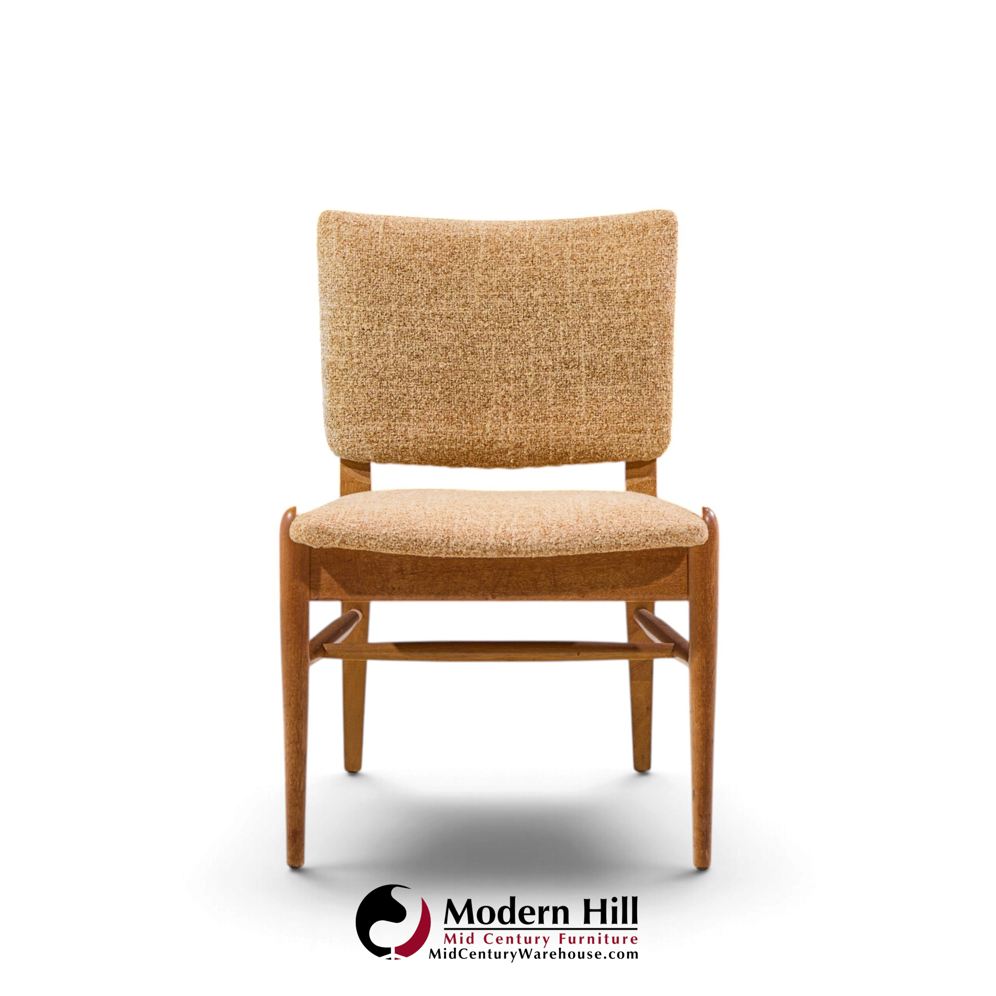 john keal for brown saltman mid century bleached mahogany dining chairs - set of 6