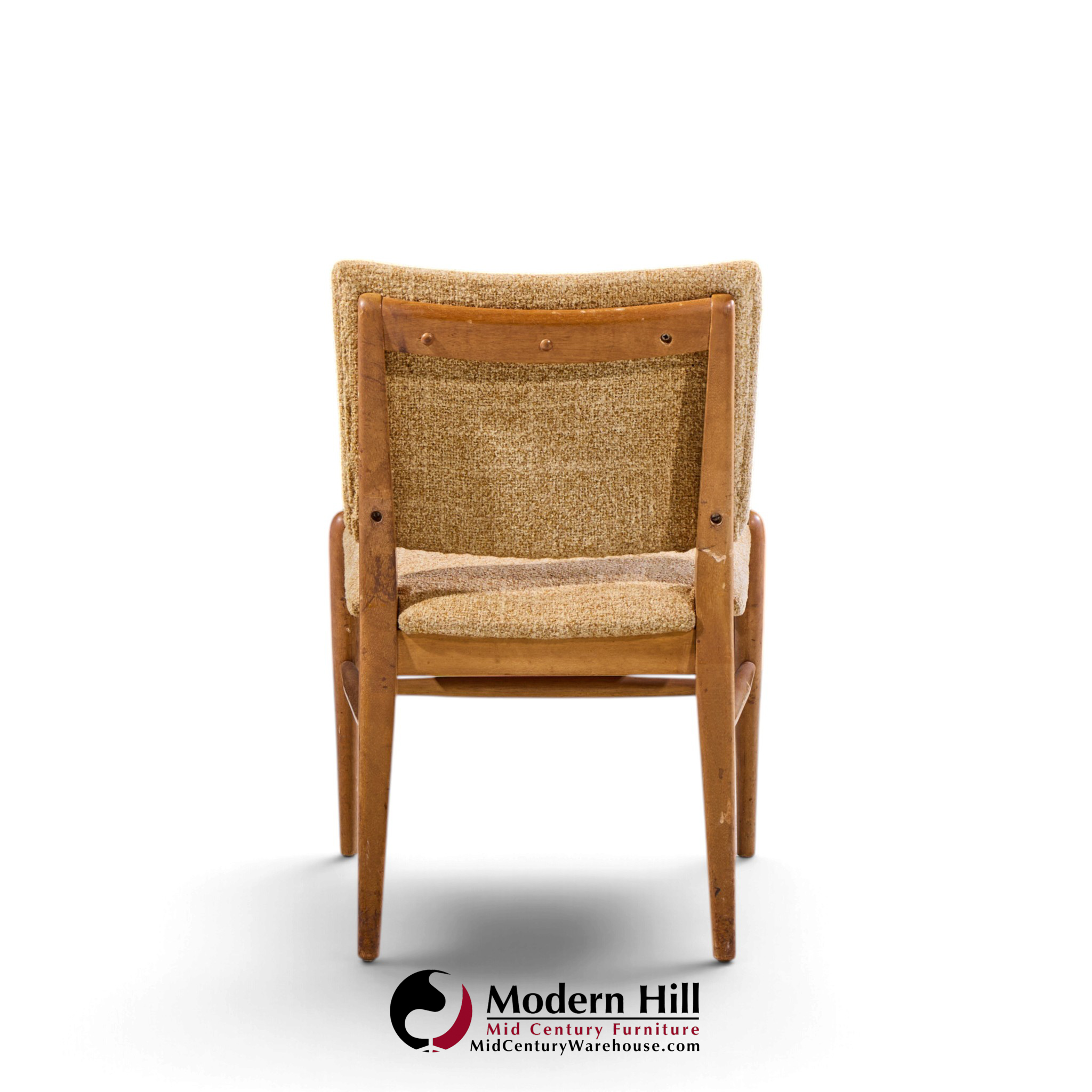 john keal for brown saltman mid century bleached mahogany dining chairs - set of 6