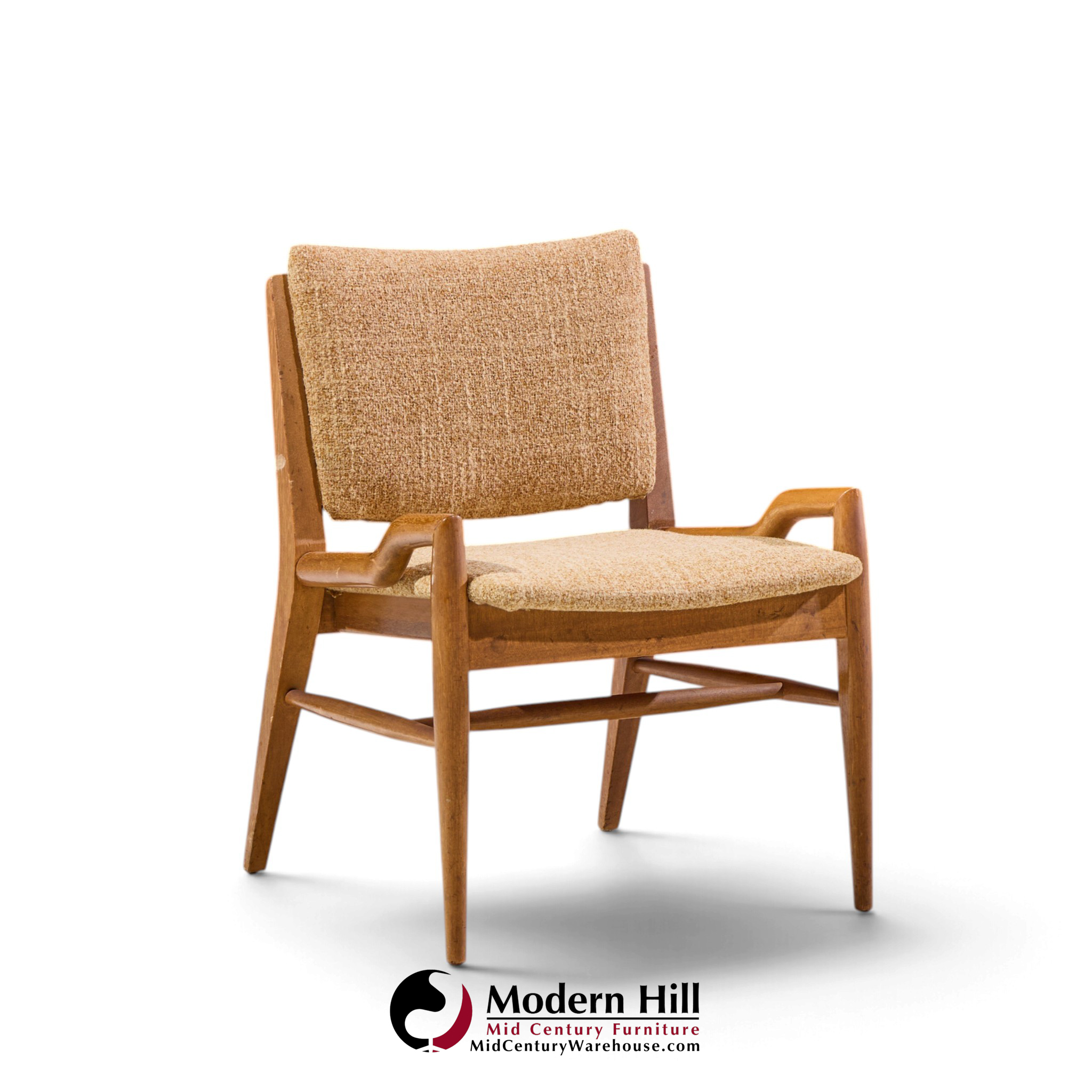 john keal for brown saltman mid century bleached mahogany dining chairs - set of 6