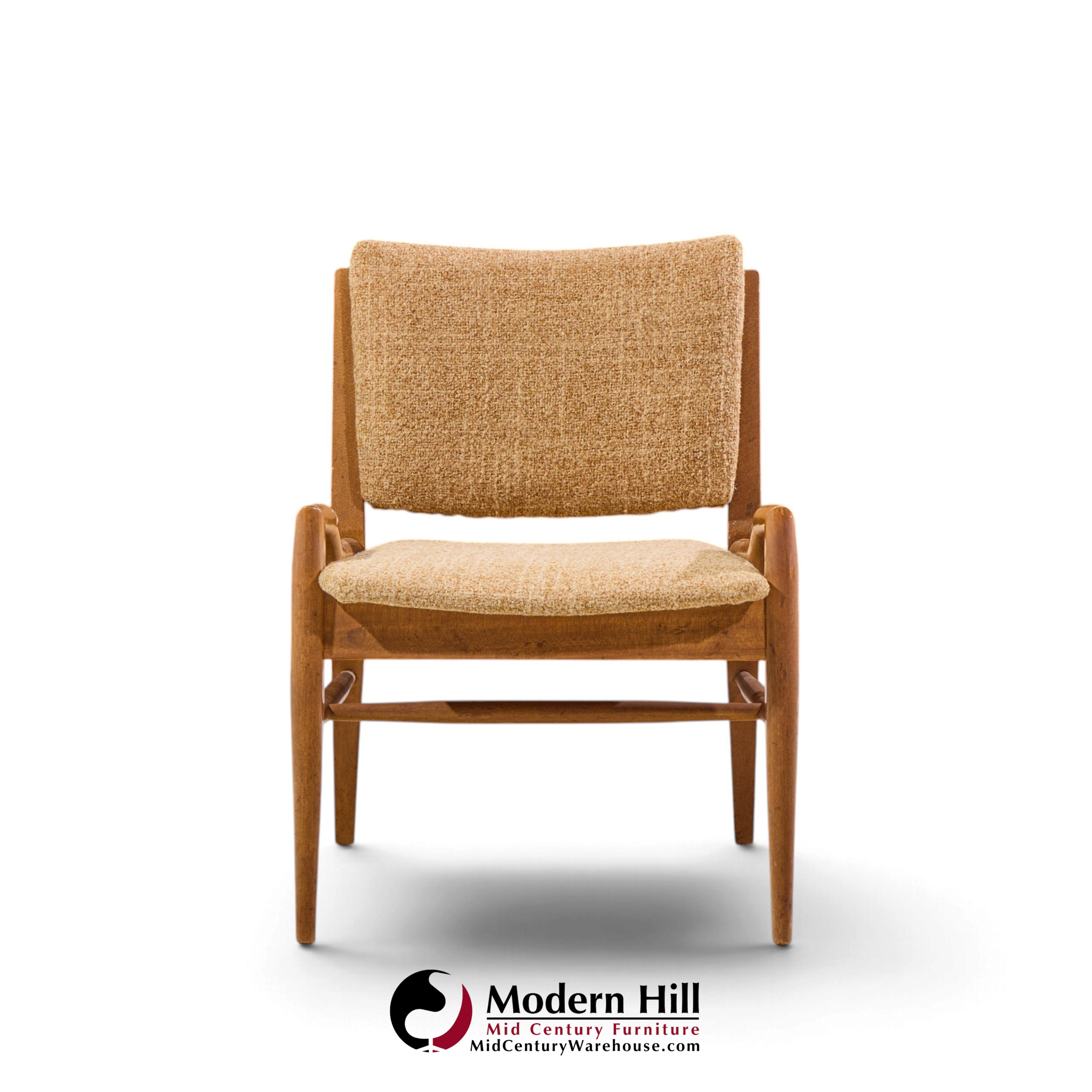 john keal for brown saltman mid century bleached mahogany dining chairs - set of 6
