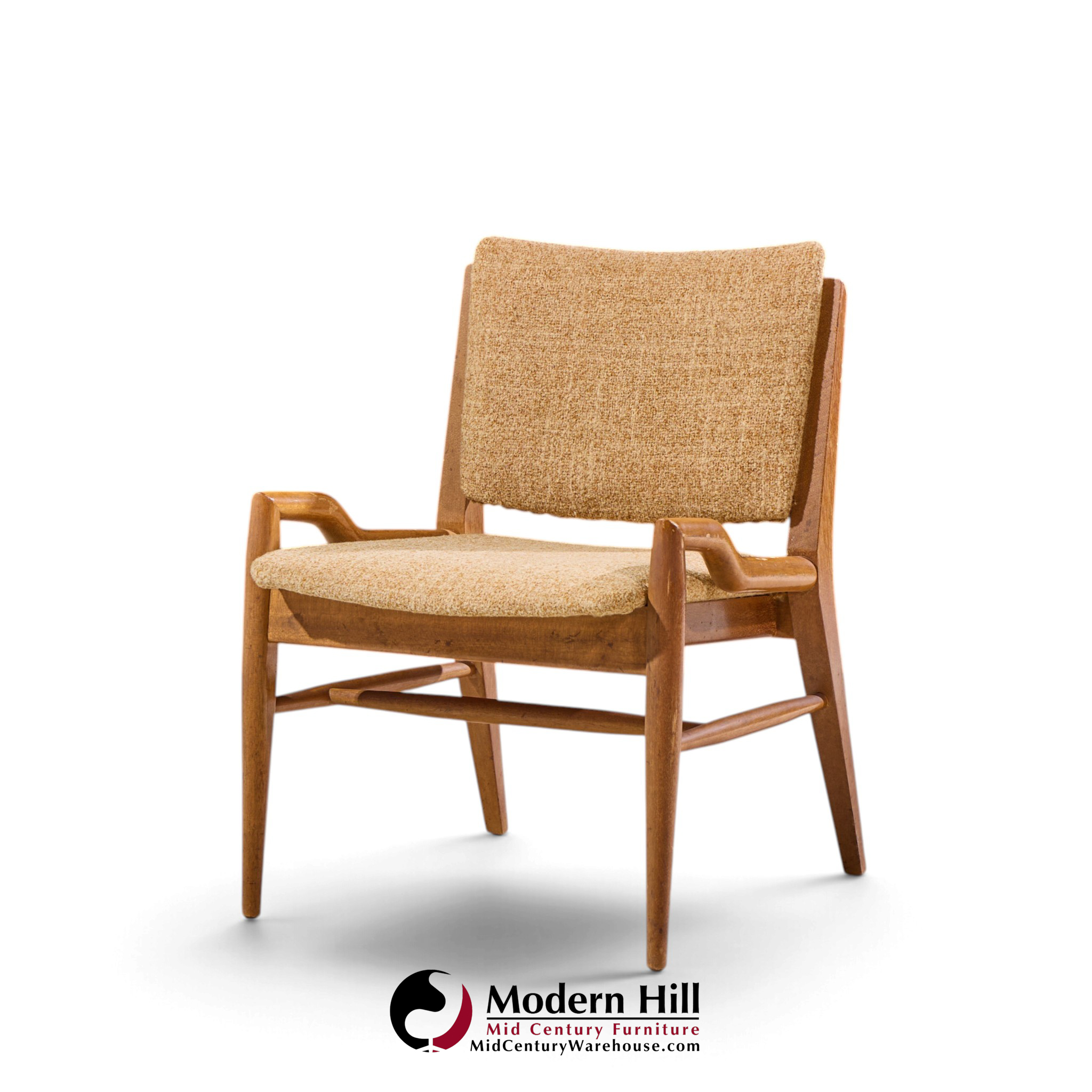 john keal for brown saltman mid century bleached mahogany dining chairs - set of 6