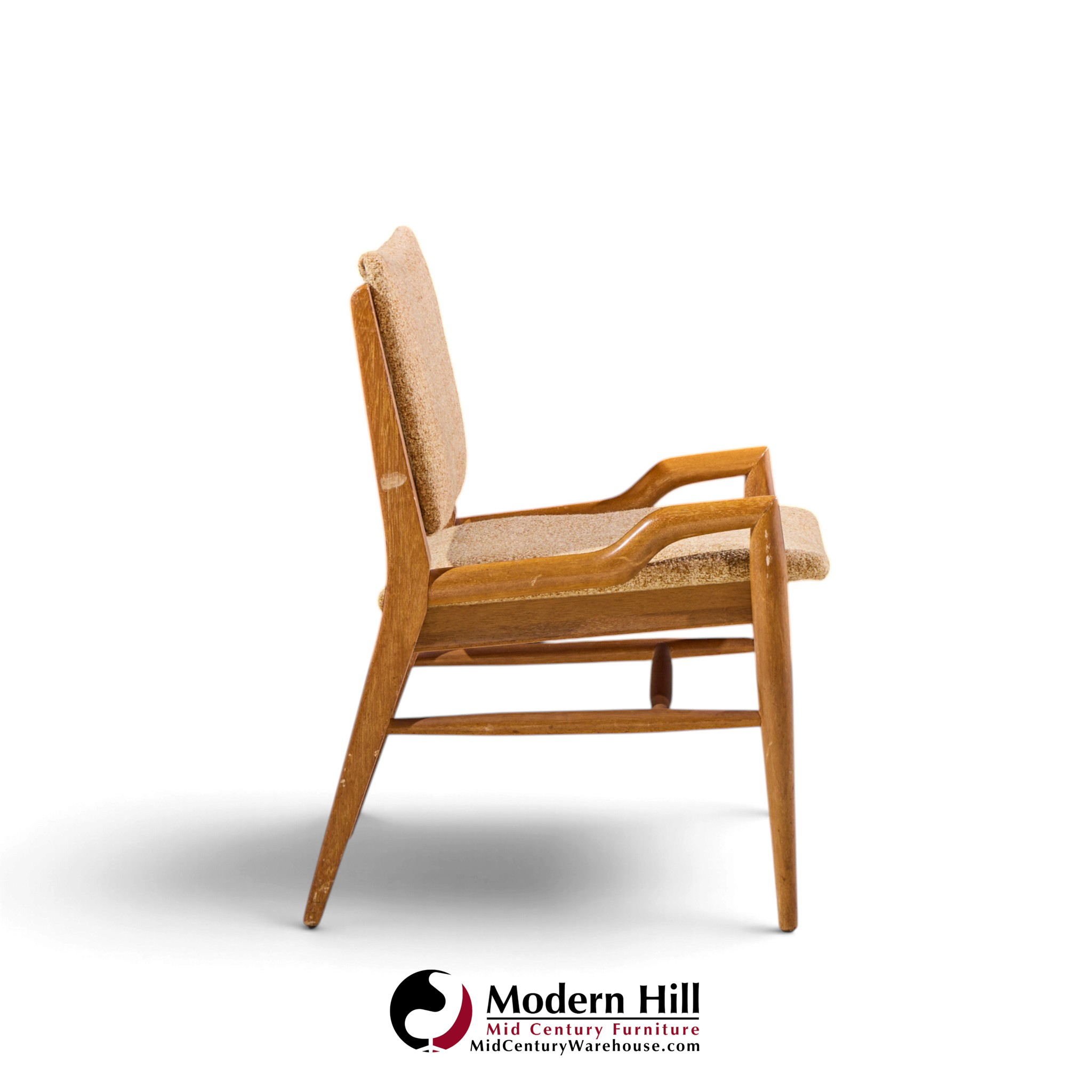 john keal for brown saltman mid century bleached mahogany dining chairs - set of 6