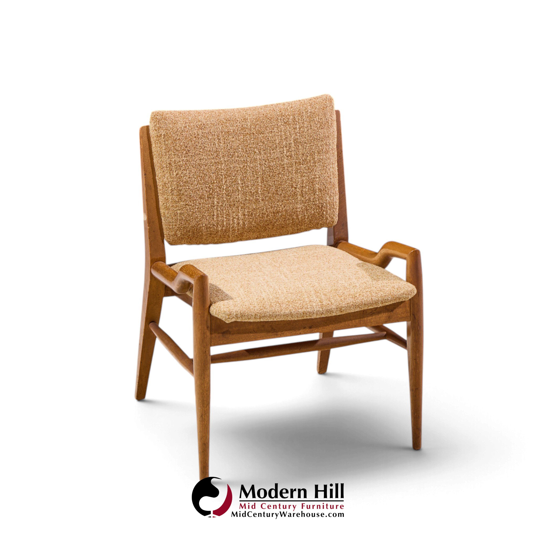 john keal for brown saltman mid century bleached mahogany dining chairs - set of 6