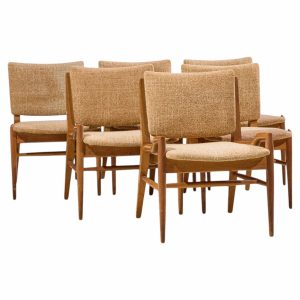 john keal for brown saltman mid century bleached mahogany dining chairs - set of 6