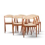 kai kristiansen model 31 mid century danish teak dining chairs - set of 6