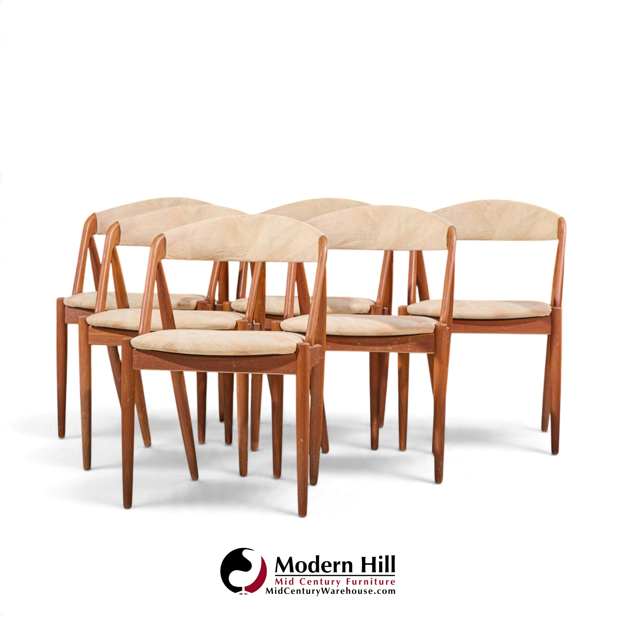 kai kristiansen model 31 mid century danish teak dining chairs - set of 6