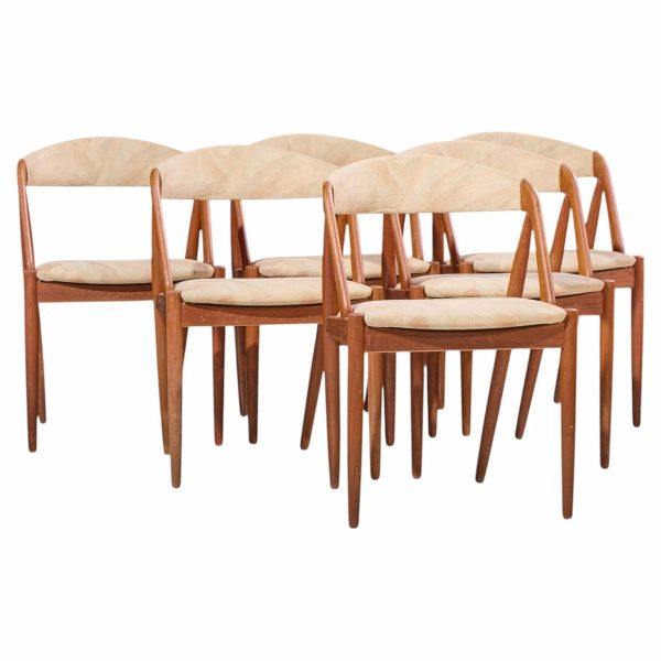 kai kristiansen model 31 mid century danish teak dining chairs - set of 6