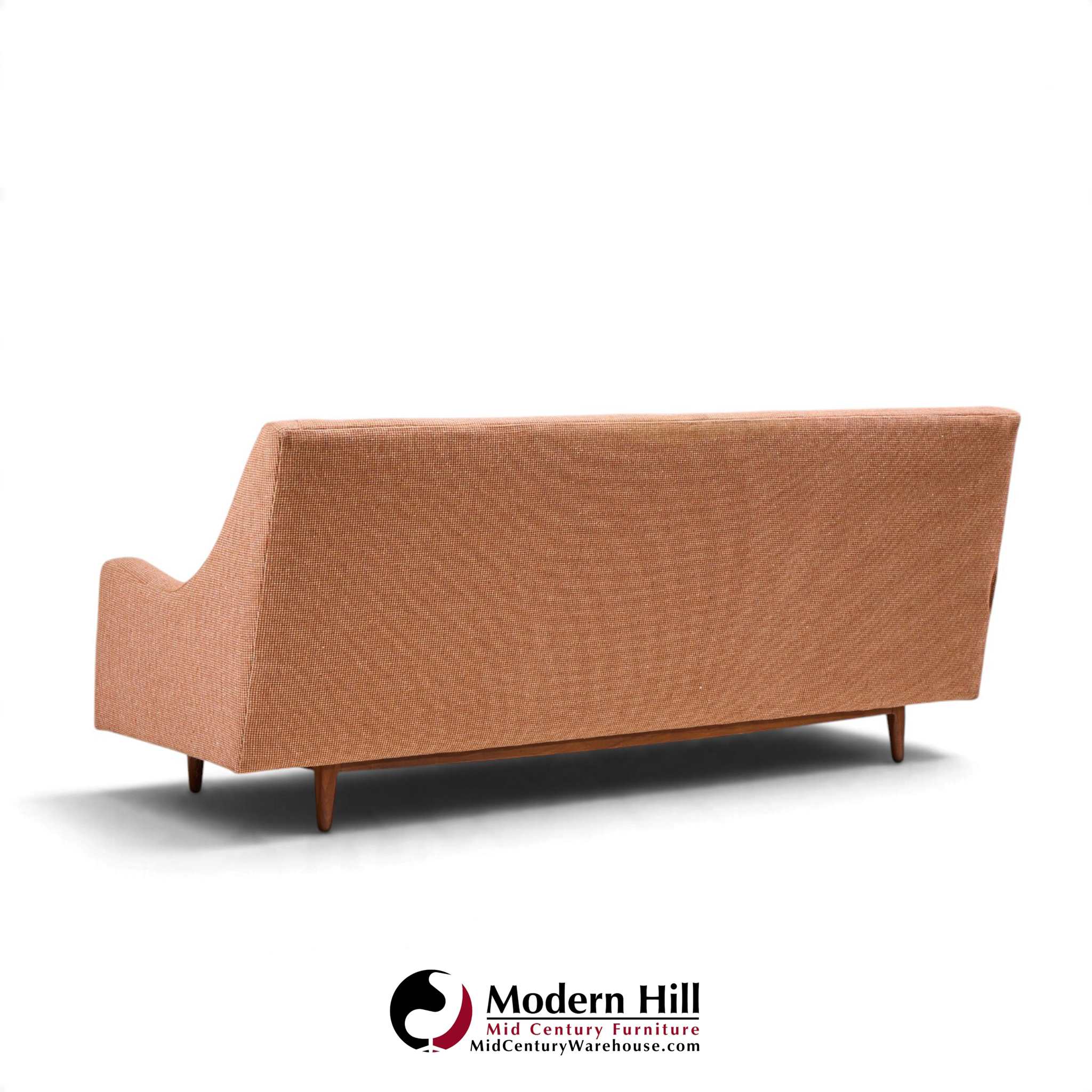 kipp stewart for drexel mid century walnut sofa