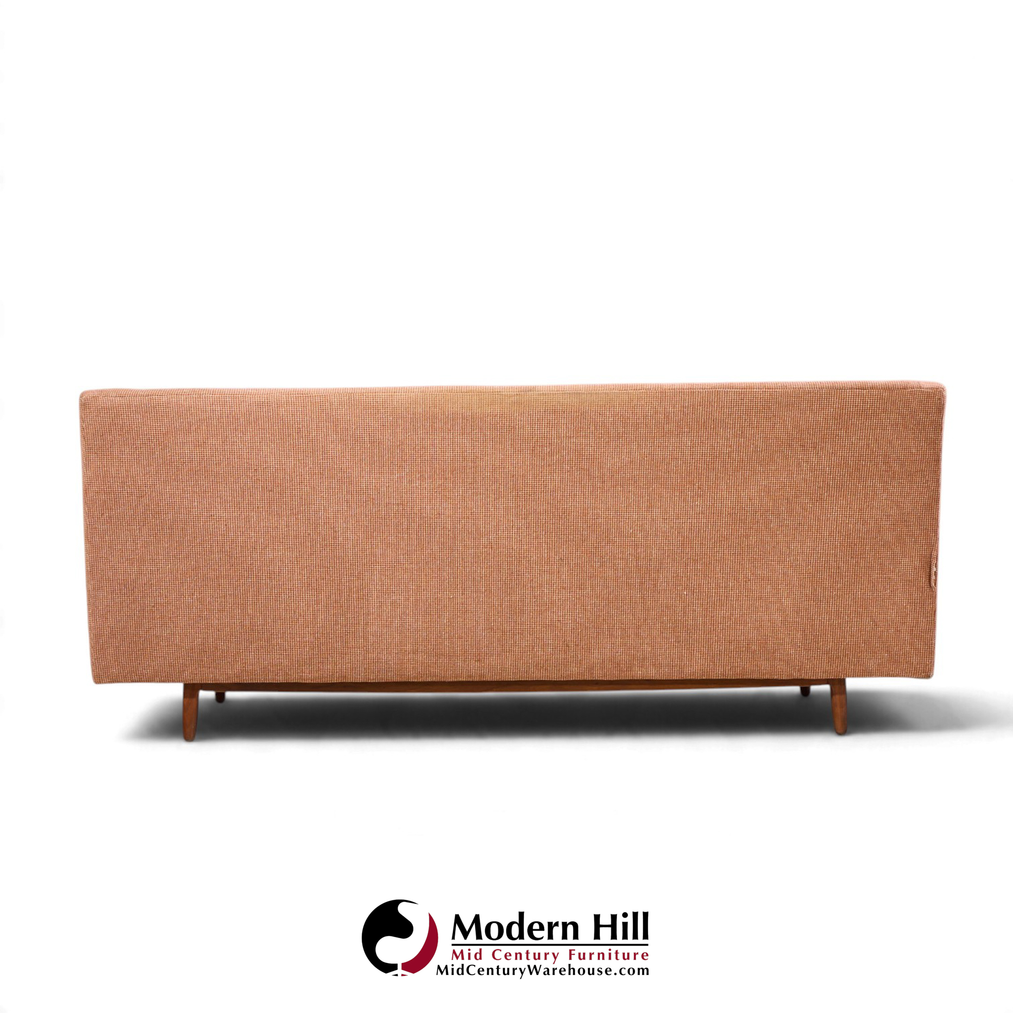 kipp stewart for drexel mid century walnut sofa