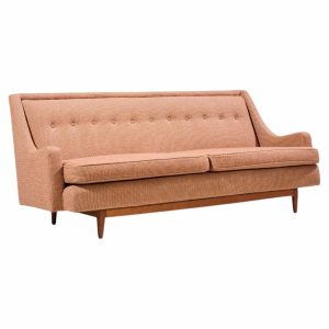 kipp stewart for drexel mid century walnut sofa