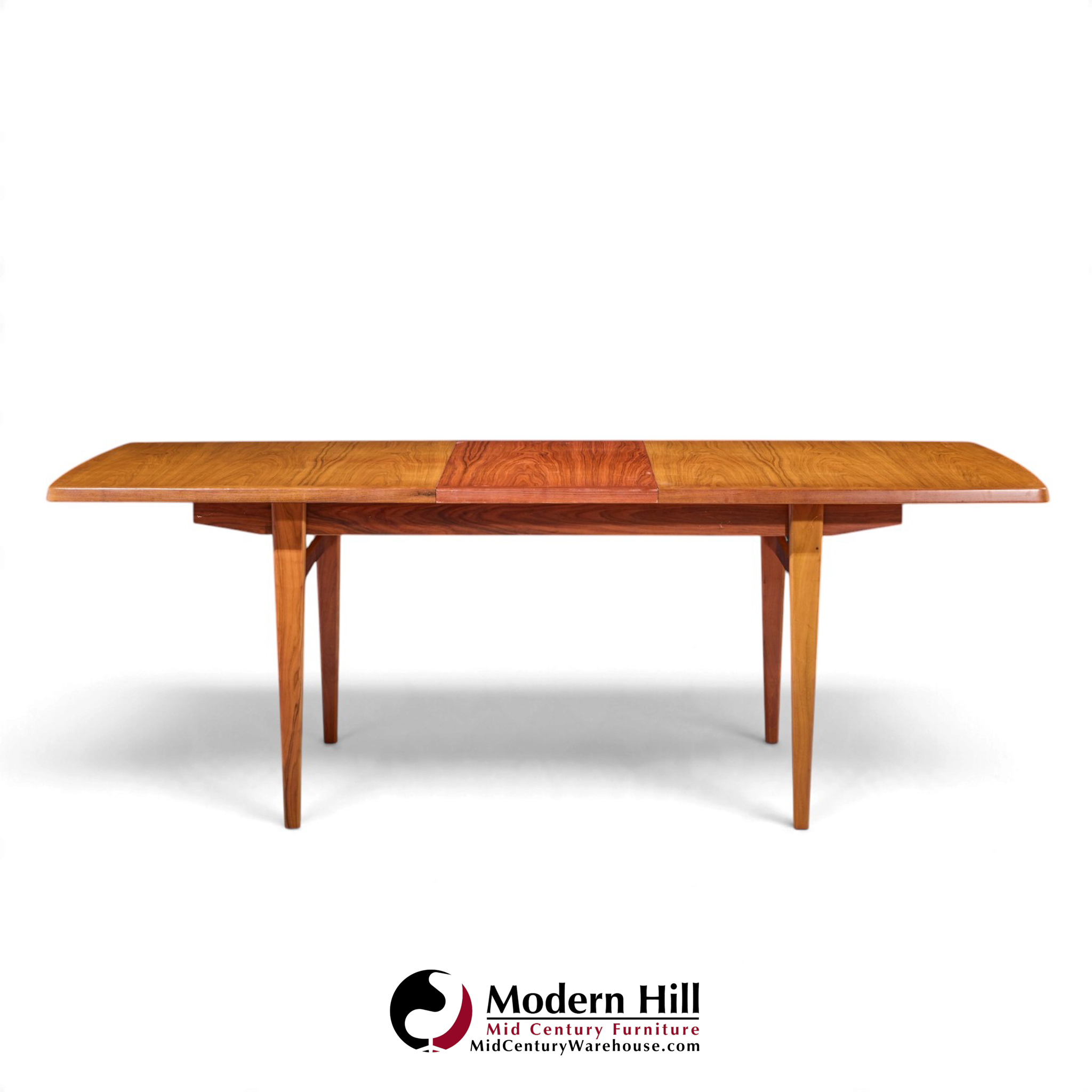 kurt Østervig style mid century danish rosewood expanding hidden leaf dining table with 2 leaves