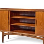 kurt Østervig style mid century danish sculptural teak high credenza