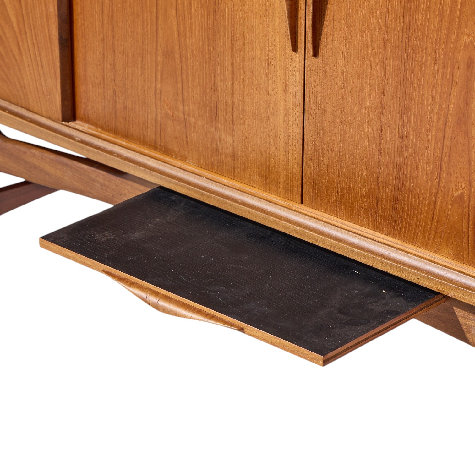 kurt Østervig style mid century danish sculptural teak high credenza