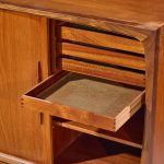 kurt Østervig style mid century danish sculptural teak high credenza