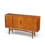 kurt Østervig style mid century danish sculptural teak high credenza
