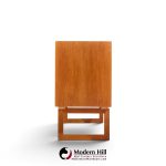 kurt Østervig style mid century danish teak sliding door credenza and hutch