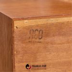 kurt Østervig style mid century danish teak sliding door credenza and hutch