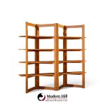 kurt Østervig style mid century teak bookshelf room divider