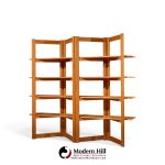 kurt Østervig style mid century teak bookshelf room divider