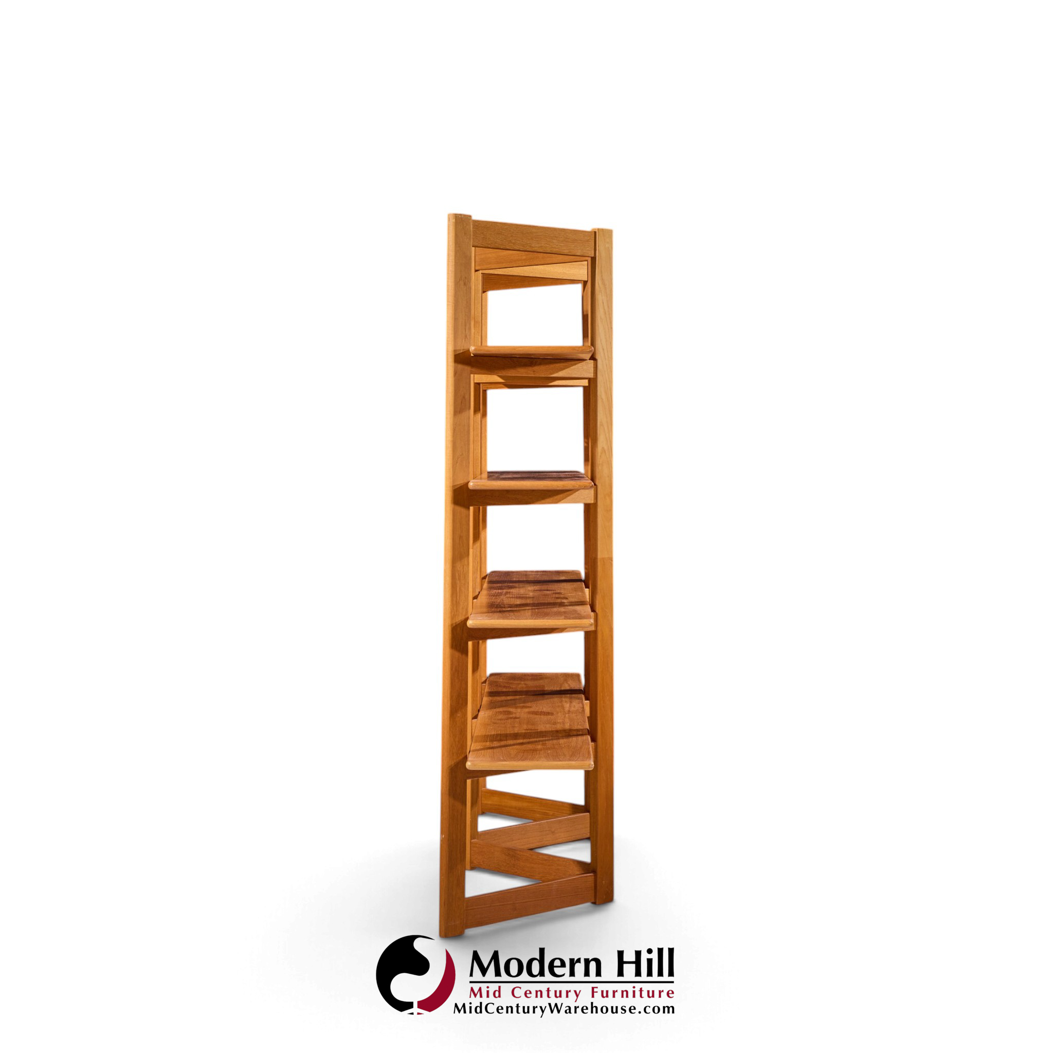 kurt Østervig style mid century teak bookshelf room divider