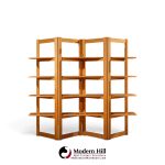 kurt Østervig style mid century teak bookshelf room divider