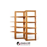 kurt Østervig style mid century teak bookshelf room divider
