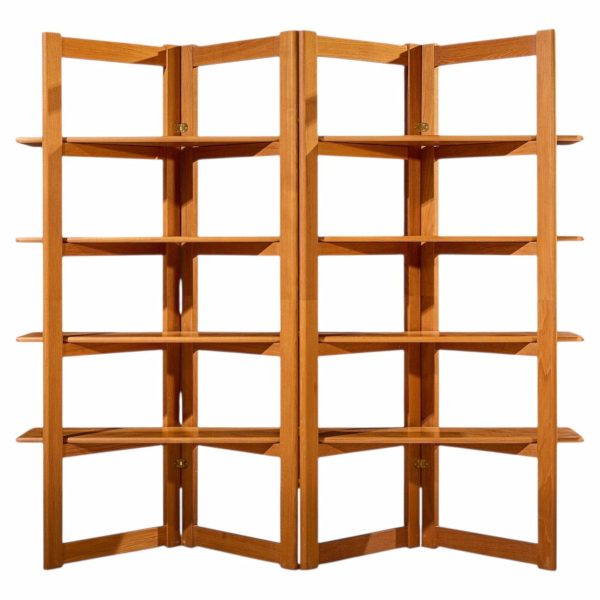 kurt Østervig style mid century teak bookshelf room divider