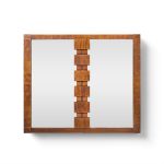lane brutalist mid century walnut mirror