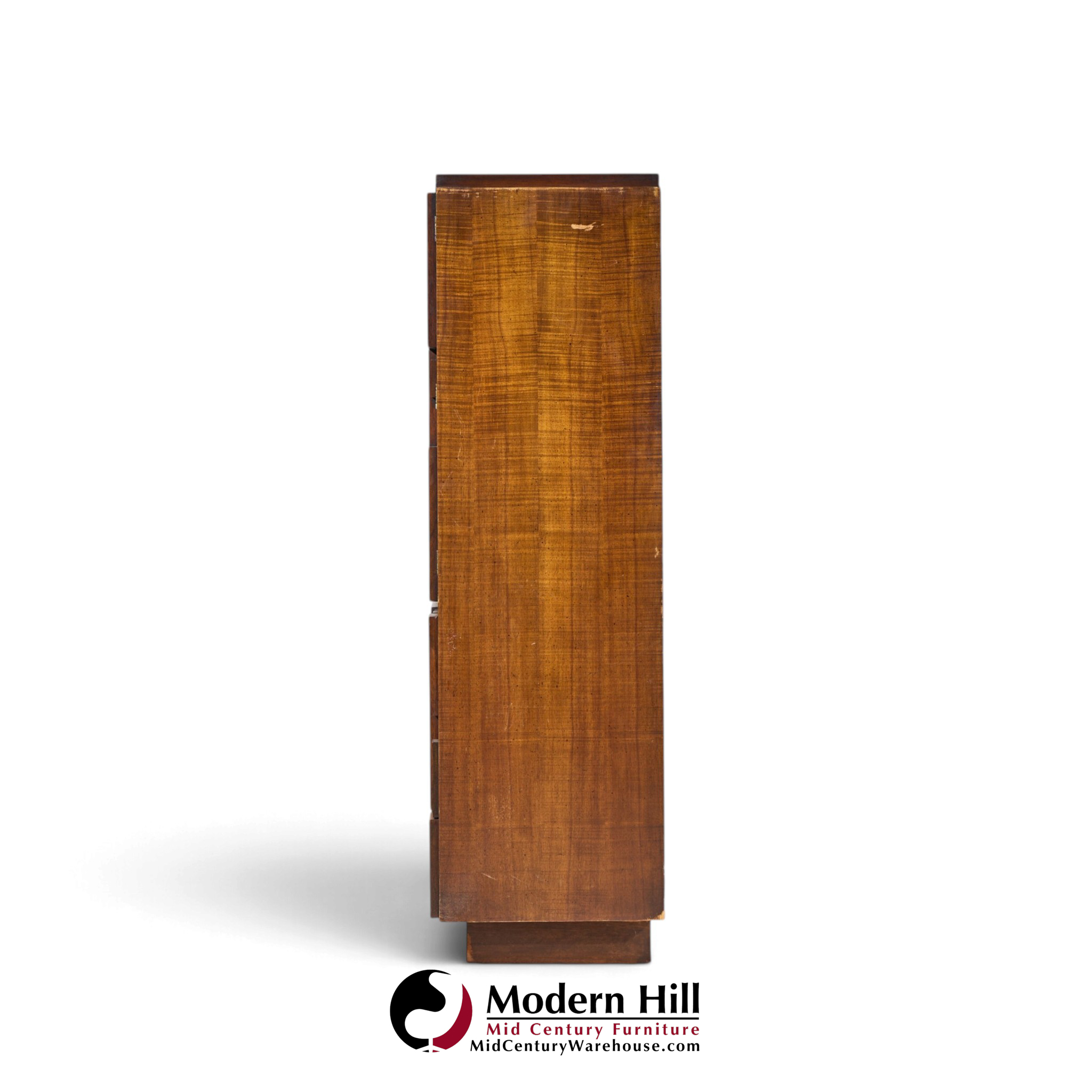 lane staccato brutalist mid century walnut armoire highboy dresser