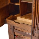 lane staccato brutalist mid century walnut armoire highboy dresser