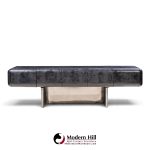 m.f. harty for stow & davis tomorrow mid century ebonized walnut and chrome credenza