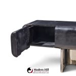 m.f. harty for stow & davis tomorrow mid century ebonized walnut and chrome credenza