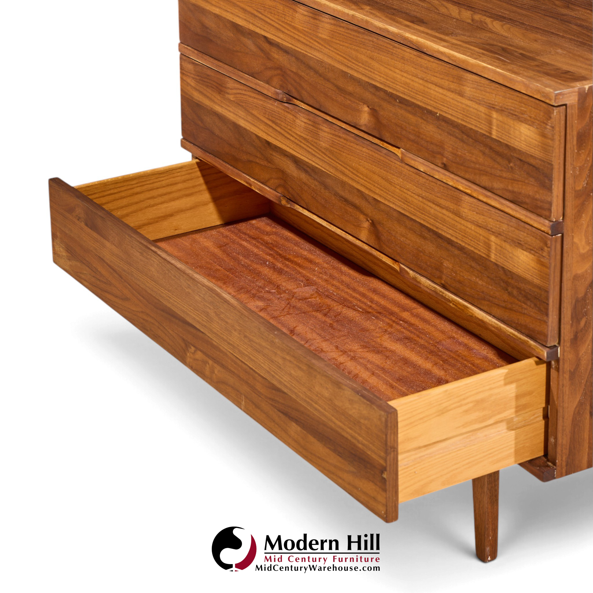 mel smilow mid century walnut chest of drawers dresser