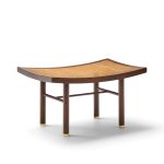 michael taylor for baker far east collection mid century cane and mahogany stool