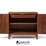 michael taylor for baker milling road walnut and brass cabinet credenza