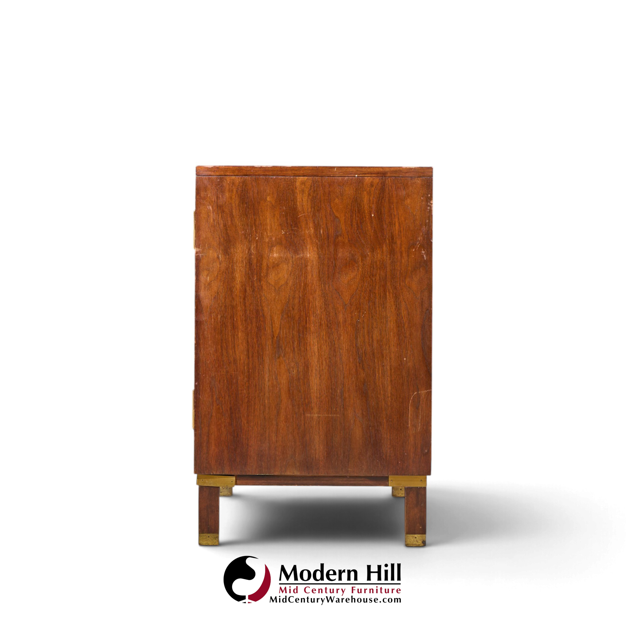 michael taylor for baker milling road walnut and brass cabinet credenza