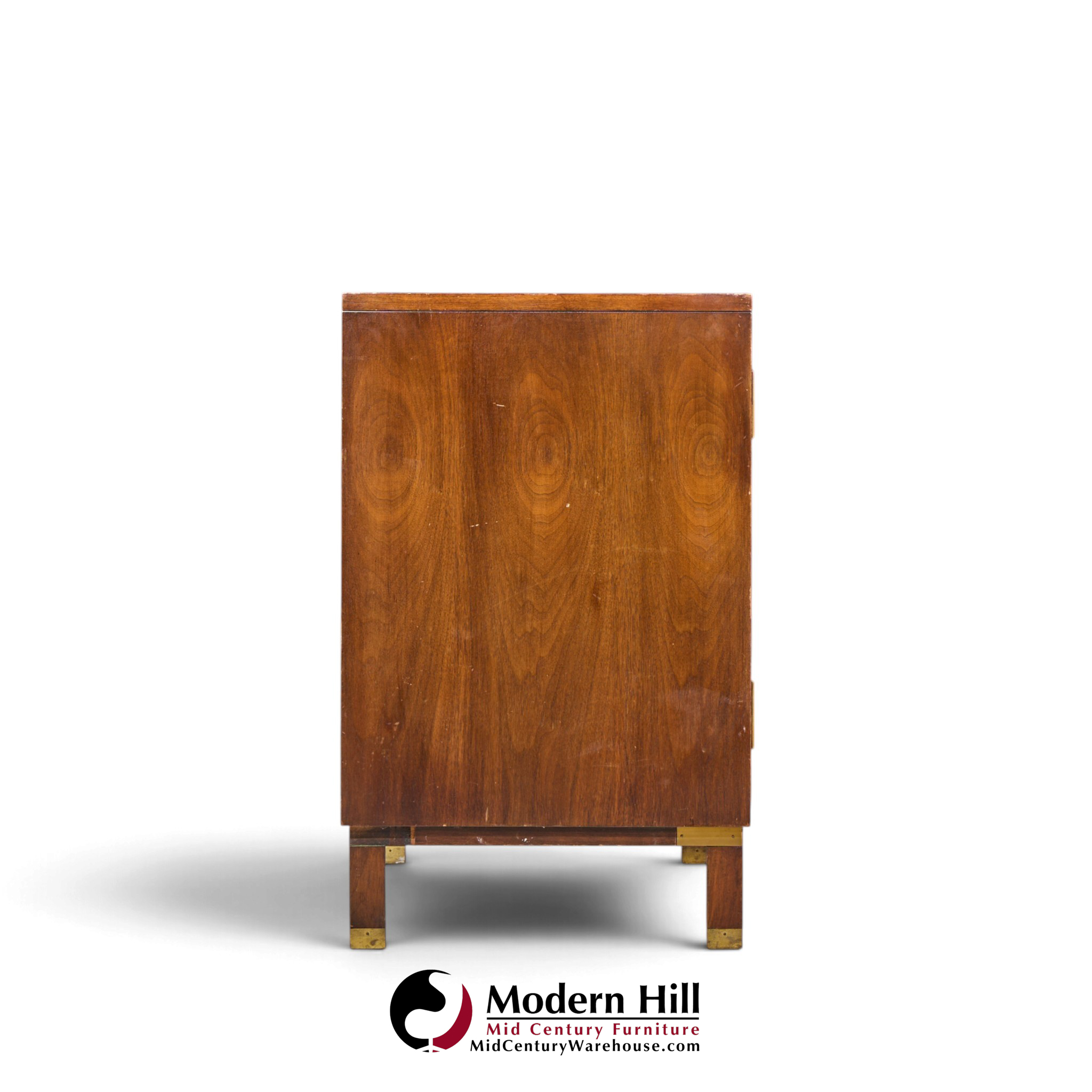 michael taylor for baker milling road walnut and brass cabinet credenza