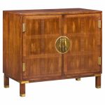 michael taylor for baker milling road walnut and brass cabinet credenza