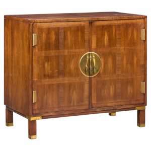 michael taylor for baker milling road walnut and brass cabinet credenza