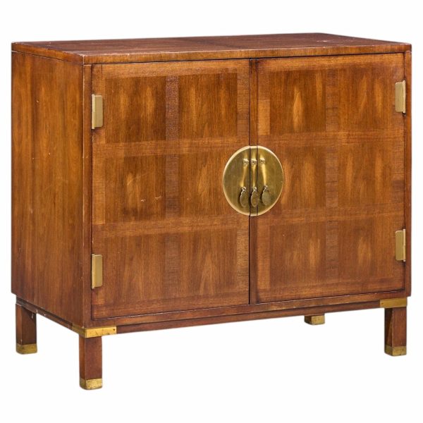 michael taylor for baker milling road walnut and brass cabinet credenza