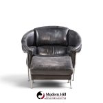 milo baughman for thayer coggin boldido mid century lounge chair with ottoman