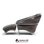 milo baughman for thayer coggin boldido mid century lounge chair with ottoman