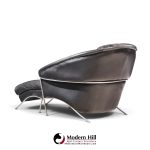 milo baughman for thayer coggin boldido mid century lounge chair with ottoman
