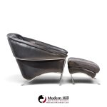 milo baughman for thayer coggin boldido mid century lounge chair with ottoman